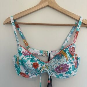 Andres Sarda NWT Floral Print Bikini Top 34‎ D